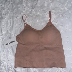 Gold Hinge Bra Top